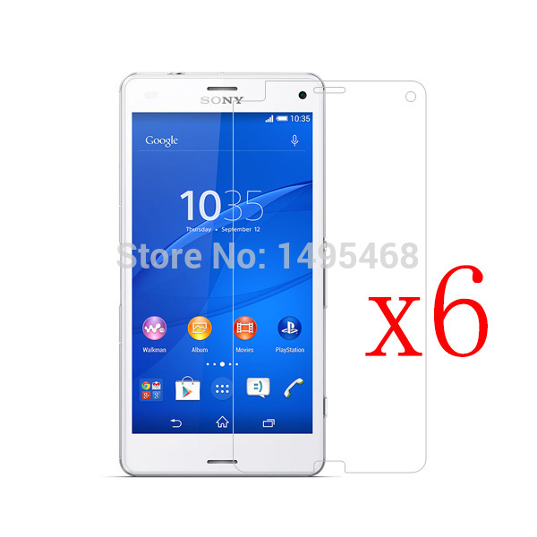 6Pcs Clear Cellphone LCD Screen Protector film Cover For Sony Xperia Z3 Compact Z3 Mini M55W