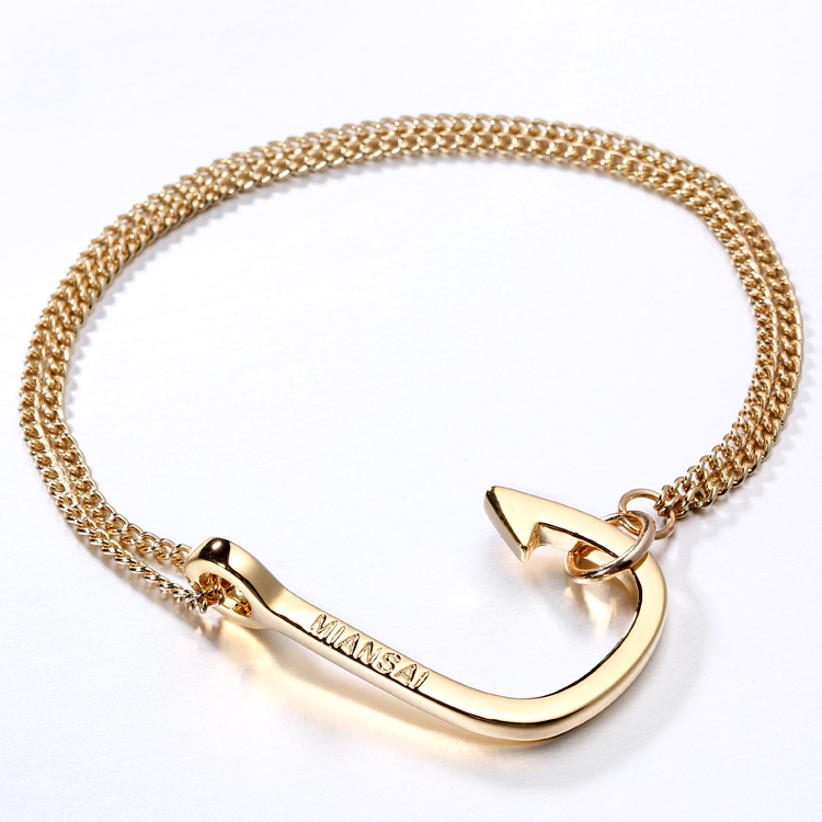 2015 New arrival for women s miansai gold plated bracelet hook bracelet birthday present for girlfrien