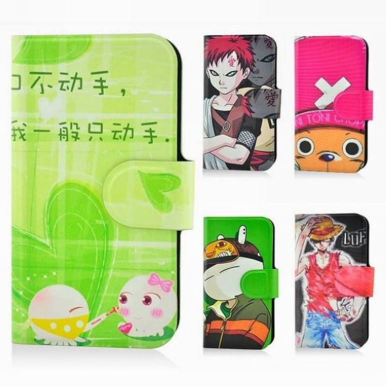 Hot Couple girl One Piece Luffy Panda Naruto Flower leather flip case cover for Xiaomi Millet