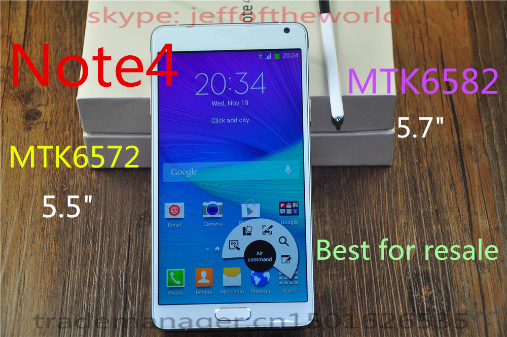 Video show free shipping MTK6582 quad core Note4 phone with 3GB ram 32GB rom 5 7