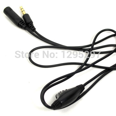 Free Shipping Track NO 3 5mm M F Stereo w Volume Control Black Headphone Audio Extension