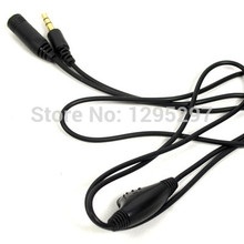 Free Shipping(Track NO) 3.5mm M/F Stereo w/ Volume Control Black Headphone Audio Extension Cable Cord R6X8x