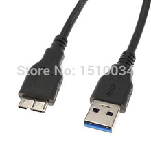 1m Micro USB 3.0 to USB 2.0 Charging Data Cable Cord for Samsung Note3 Black 1PCS