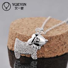 2015 Lovely Cute Jewelry Animal Sheep shaped Pendant 925 Silver Chain Necklace For Children Top Selling