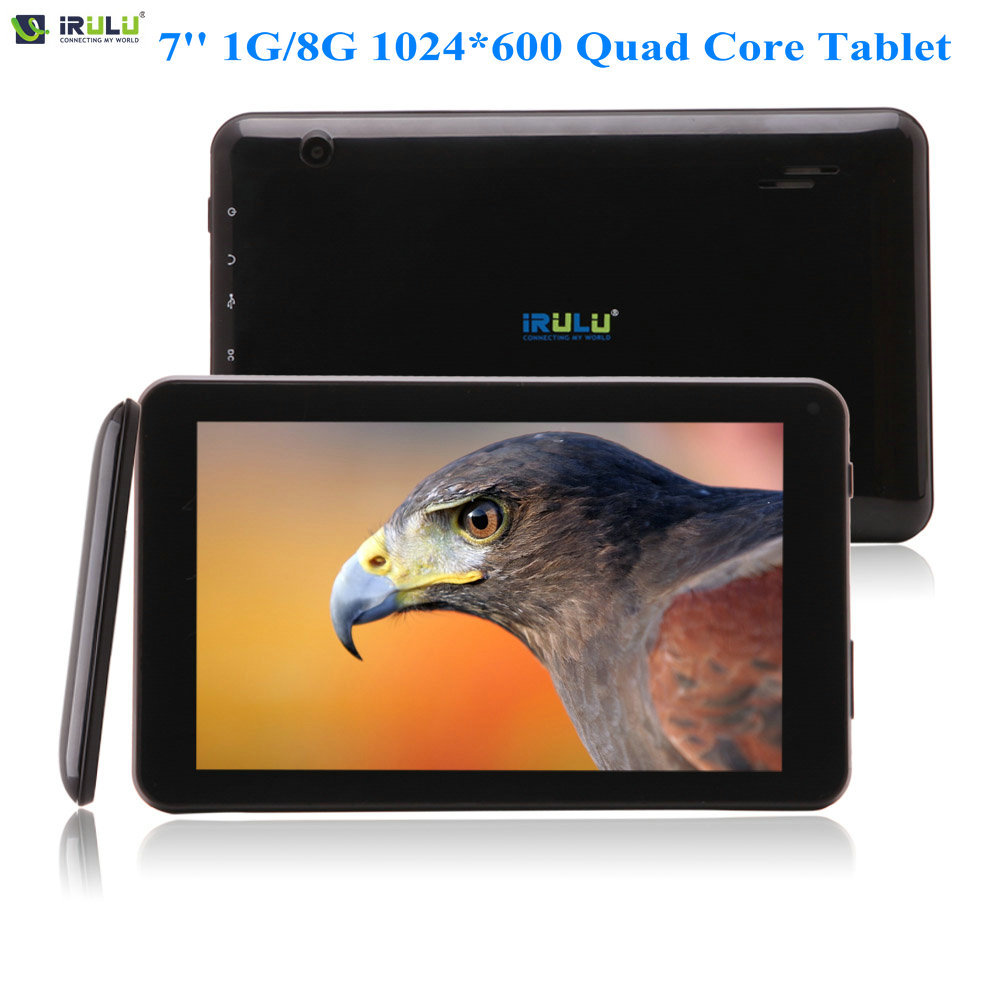 IRULU Tablet 7 inch 1024 600 IPS Quad Core Android 4 4 2 1G 8G Dual
