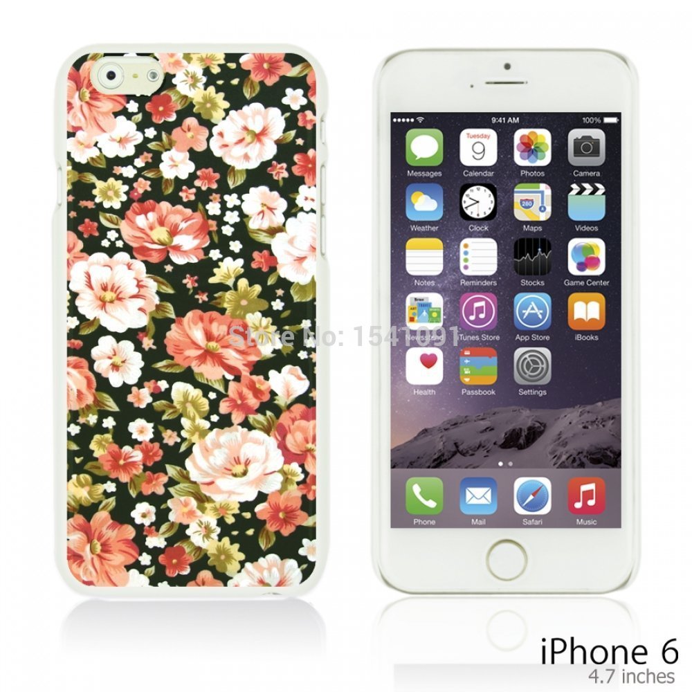 Flower Pattern Hardback Case for Apple iPhone 6 4 7 inch Smartphone