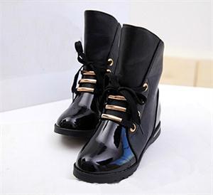 marca algodão quente mulheres black lace-up boots botas nova moda outono i