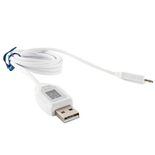 Drop shipping 1M Micro USB Charging Data Cable Safety LCD Display Smart Voltage Electric Cable Free