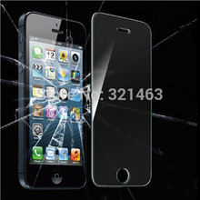 Free shipping For iPhone 4 / 4s Premium Tempered Glass Screen Protector HD Protective Film Ultra Thin 0.3mm without Package