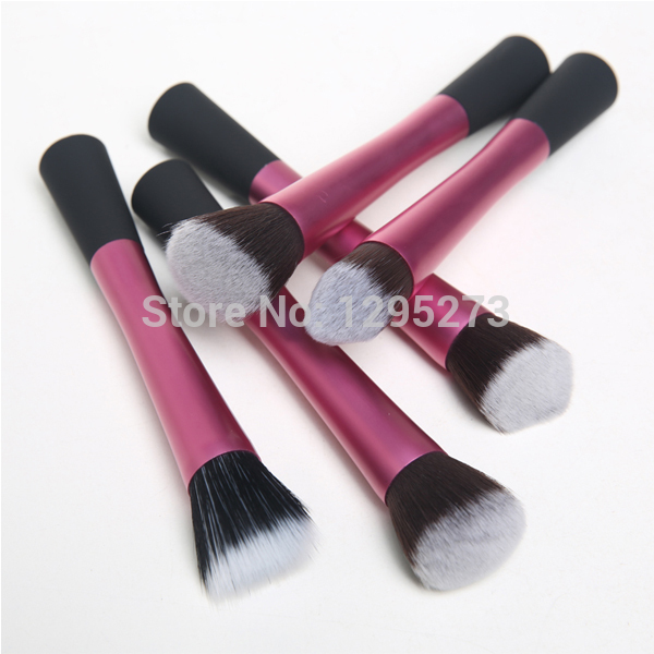 Pink Fashion Pro Cosmetic Makeup Stipple Fiber Powder Blush Brush Foundation Tool Set WXw3