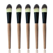 Top Sale! Wooden Handle Smooth Fiber Hair Makeup Wet Powder Foundation Brush Beauty Tool, Free & Drop Shipping