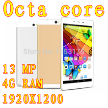 Octa Core 7 inch Tablet Pc phone mobile 3G Dual Sim Card Slot 13.0MP 1920X1200 IPS 4GB RAM 32G WIFI GPS MTK MT6592 pcs 8 9 10