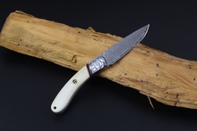 2015 hot new Tactical Damascus knife hunting knife camping outdoor tools survival fixed blade knife leather