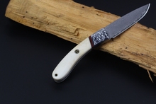 2015 hot new Tactical Damascus knife hunting knife camping outdoor tools survival fixed blade knife leather