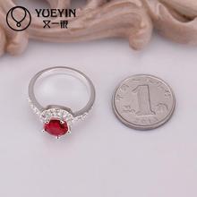 2014 NEW 925 silvering ruby stone zircon crystal women new design finger ring Simulated Diamonds Jewelry