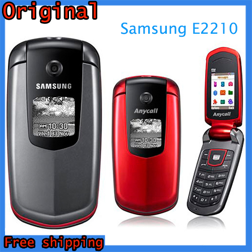 100 Original Samsung E2210 MP3 Player Video Player Refurbished Flip Phone Free Shipping