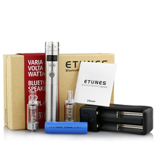Newest Etunes E-Cigarette Kit e thinker Variable voltage Vamo V5 e cig bluetooth Etunes 18650 battery Silver color gift box