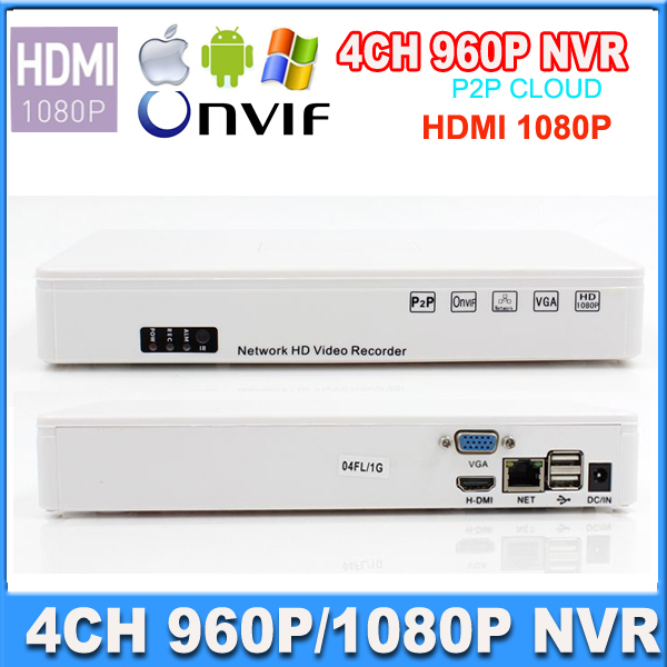 4CH NVR Network Video Recorder HD 1080P smartphone view Support Onvif 2 0 HDMI Output P2P