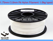 3D printer filament PA Nylon White Color 1.75mm 3.0mm 1kg/2.2lbs Consumables for MakerBot/RepRap/UP/Mendel 3D Printer