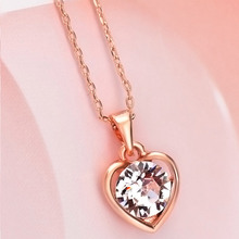 Neoglory 2 Colors Auden Rhinestone Heart Love Necklaces Pendants For Women New 2015 Romantic Jewelry Accessories
