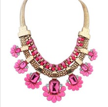 Gold Chain Necklace Charm Sun Flower Choker Statement Necklaces Pendants Fashion Jewelry For Women Dress Decoration