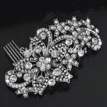 Crystal Flower Handmade hair comb jewelry Fashion Bridal hair Accessories Wedding hair Jewelry  Valentine’s Day Gift
