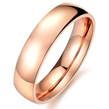 Stainless steel plating rose gold love of lovers ring pure buddhist monastic discipline ring plain ring