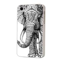 Animal Azte Ornate Elephant Accessorie Skin Custom Printe Hard Plastic Mobile Protector Case Cover For Iphone 4 4S 5 5S 5C 6 4.7