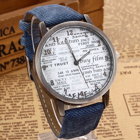 Promotion 2015 Vintage Retro Casual Watch Lady Women Wristwatch New Fashion Leather Quartz Watch Punk Style