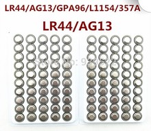100pcs AG13 LR44 1166 L1154 RW82 RW42 SR1154 SP76 A76 357A 157 675 battery Cell Button Batteries wholesale