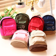 New Sale kawaii fabric canvas mini backpack women girls kids cheap coin pouch change purses clutch