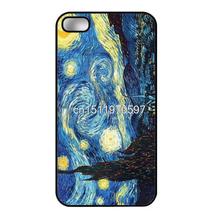 Animal Vincent The Starry Night Accessorie Skin Custom Printed Hard Mobile Protector Case Cover For Iphone 4 4S 5 5S 5C 6