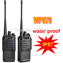 Free shipping Pofung WP970 IP57 water proof dual band radio 136-174 400-520 MHZ walkie talkie