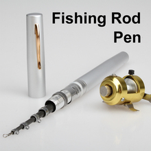 Mini Fishing Rod Retractable Pen Like 1m Fishing Rod Reel Camping Travel Fishing Pole BHU2