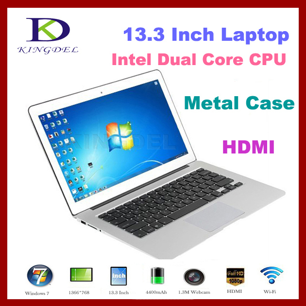 Metal case Intel Celeron 1037U 13 3 Laptop computer Dual core 1 8Ghz 2GB RAM 64GB