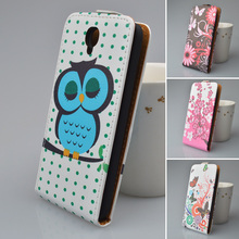 Printing cute pattern Leather Case cover For Alcatel One Touch Idol 2 6037Y 6037K 6037B 6037I  flip phone bags printing pattern
