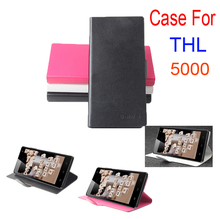 THL 5000 Case THL 5000 Flip Case Pu leather Case for 5.0 inch THL 5000 Octa core Mobile Phone Free Shipping