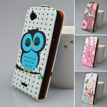 Printing cute pattern Leather Case cover For Sony Xperia L S36H C2105 C2014 flip phone bags  Free shipping