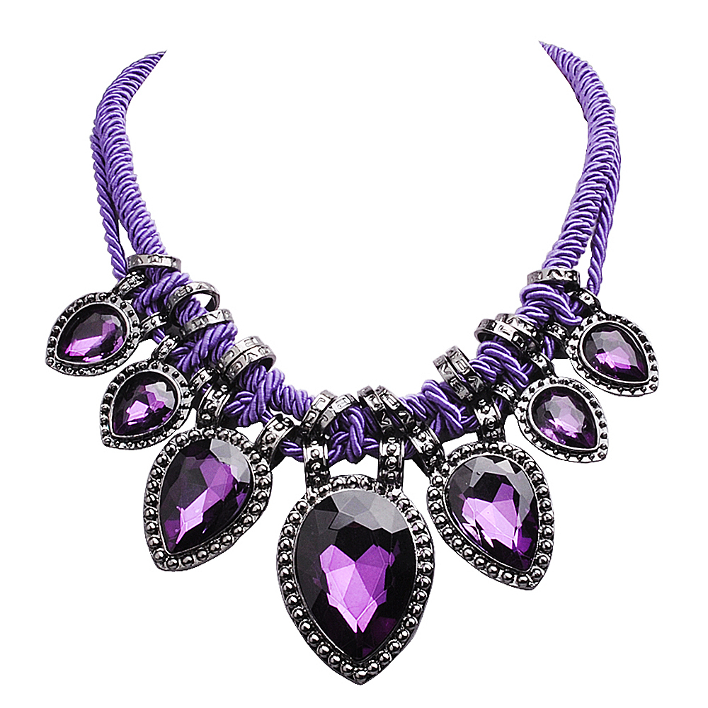 Fashion-Purple-Rope-Lace-up-Heart-Shape-Crystal-Pendant-Necklace ...