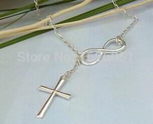 Best Friend Infinity Charm Cross Necklace Revenge Figure 8 Eternity Infinity Necklace Bridal Party Jewelry