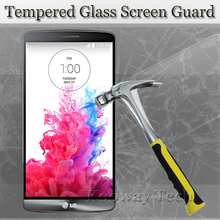 Premium Quality 0.26cm 9H Hardness 2.5D Round Edge ExplosionProof Tempered Glass Front LCD Guard for LG G3 G2 Smartphones