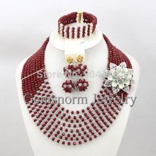 Splendid Costume African Jewelry Set Dubai Gold Plated Crystal Beads Jewelry Set Fashion Beads Design Set