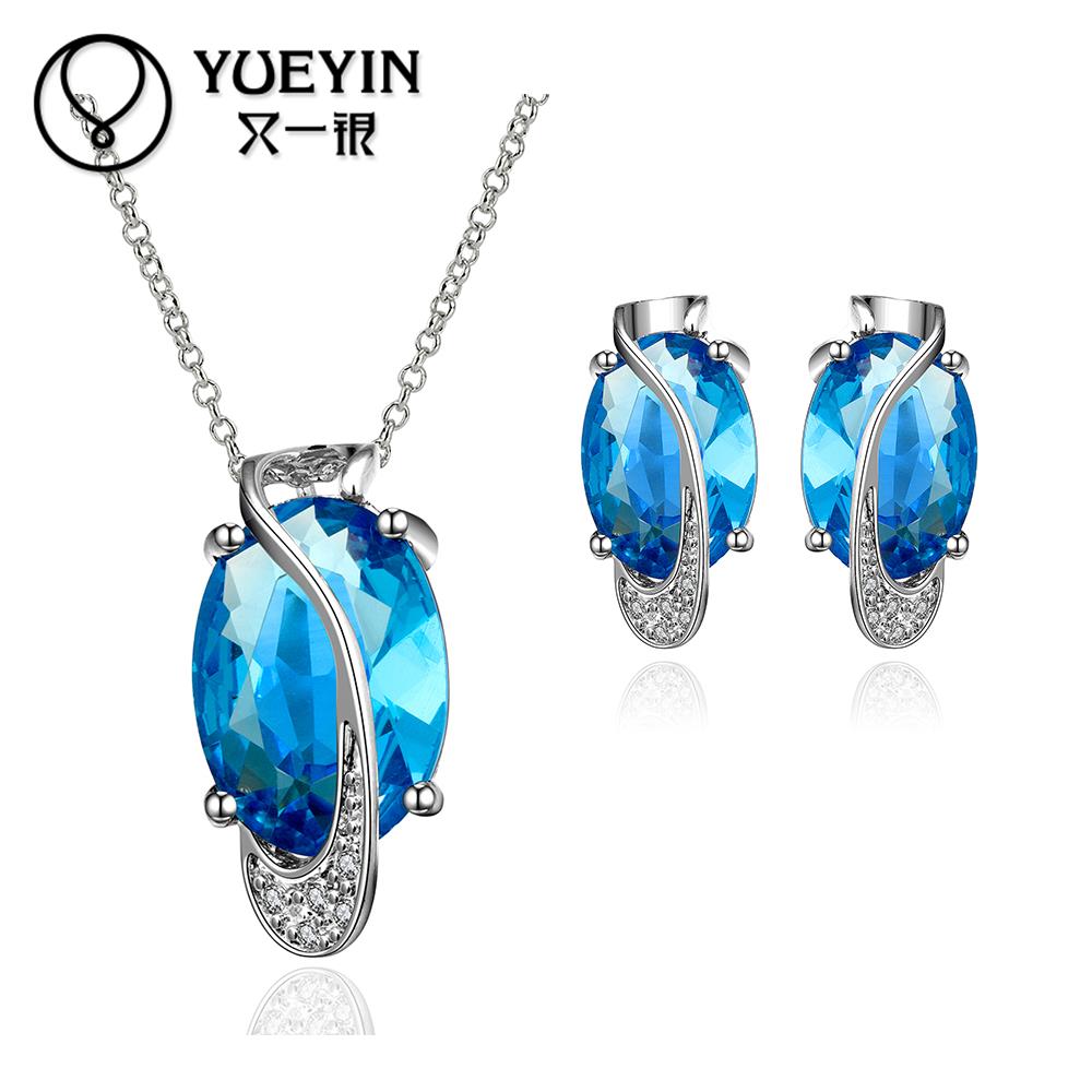 FVRS014 2015 new fine jewelry sets Extravagant Party jewlery set for lady Fashion Big Crystal set