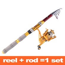 Fishing Rod AND Spinning Reel /Lot ,Strong Telescopic Fishing Rod Superhard Power Hand Carbon Spinning Sea Rod Fishing Tackle