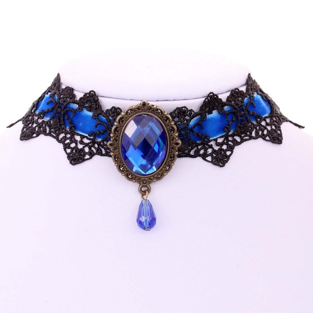 Hotsale New Sexy Gothic Vintage Lace Resin Victorian Collar Choker Necklace