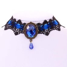 Hotsale New Sexy Gothic Vintage Lace&Resin Victorian Collar Choker Necklace