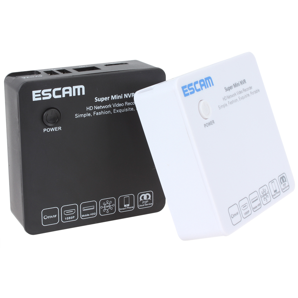 ESCAM 8CH 3G WIFI 2 USB Port Super Mini NVR Support 1080P HD Network Video Recorder
