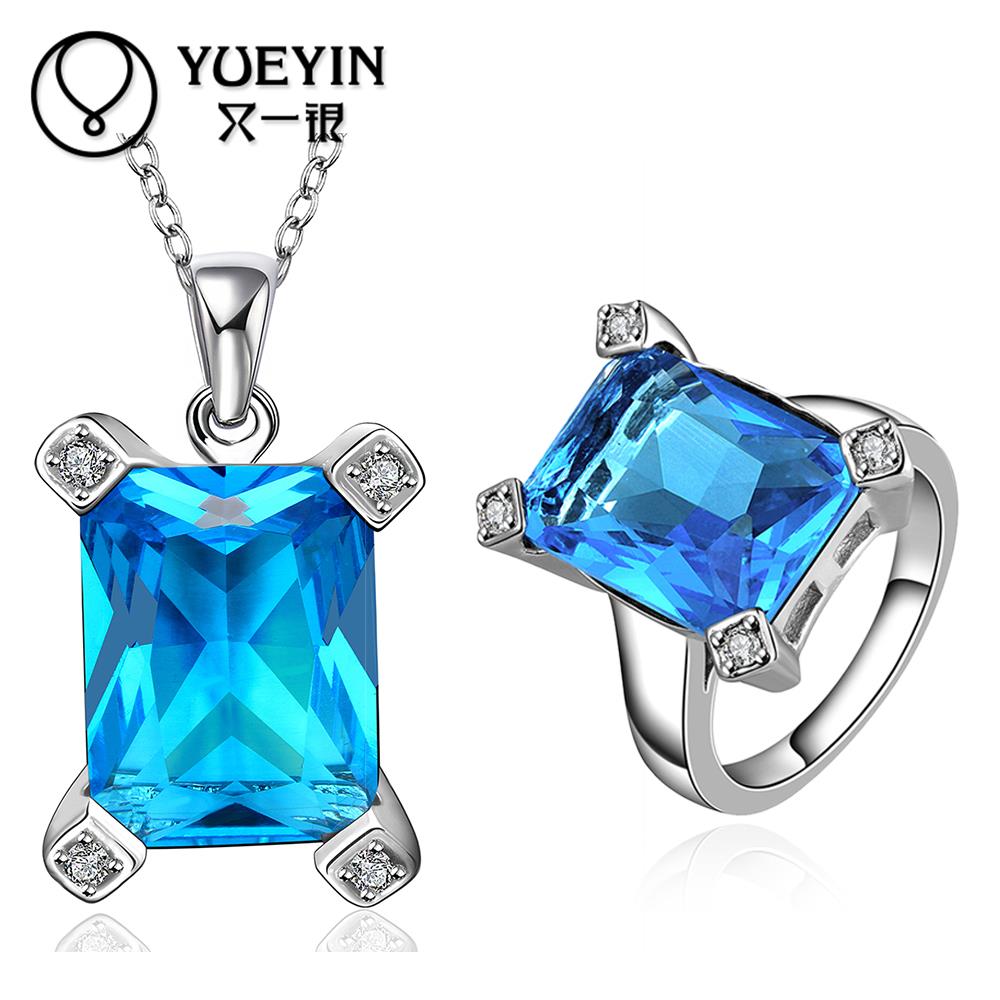 FVRS045 2015 new fine jewelry sets Extravagant Party jewlery set for lady Fashion Big Crystal set
