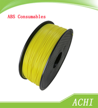 Free shipping 3D printer ABS filament consumables Yellow/1.75mm/1KG for MakerBot/RepRap/UP.