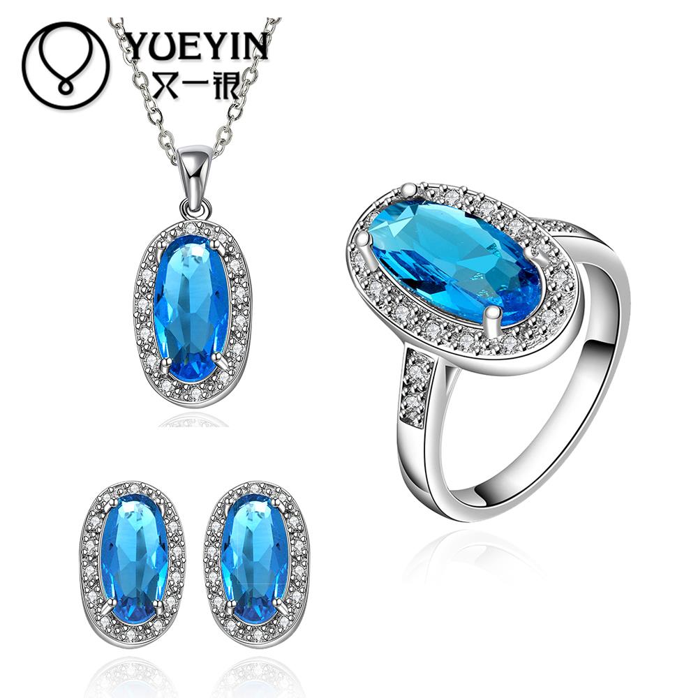 FVRS040 2015 new fine jewelry sets Extravagant Party jewlery set for lady Fashion Big Crystal set